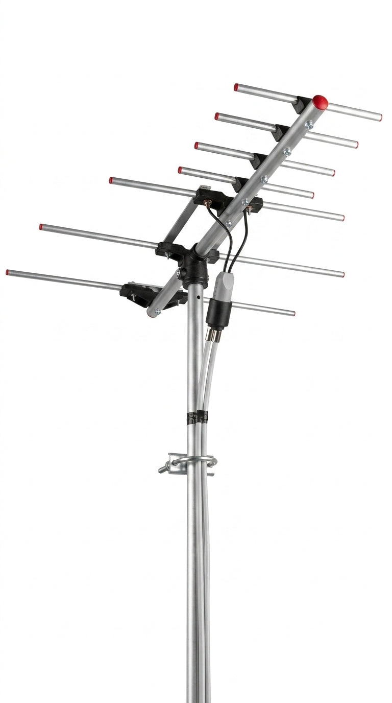 Kit Antena Digital HD-7  Zona Urbana + Cable Coaxial 10 Mt + Conectores