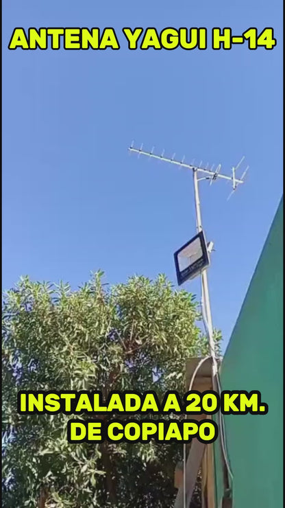 Kit Antena Digital HD-14 Ato Alcance+ Cable Coaxial 10 Mt + Conectores