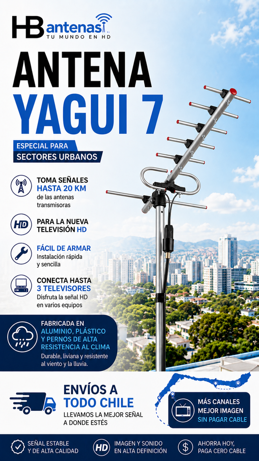 Antena Digital Yagui HD-7 Zona Urbana
